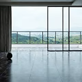 Modern Smooth Floor Tiles In Spacious Indoor Space With Scenic View Through Windows