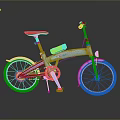 Light Blue Vintage Bicycle With Brown Seat And White Handlebars Classic Design