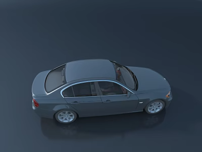 Sleek Gray Sedan With Modern Exterior Design Silver Wheels And Tinted Windows 3d model