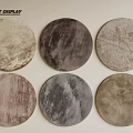 Round Carpets with Textured Patterns and Various Neutral Tones on 3d model