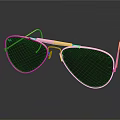 Aviator Sunglasses With Gold Frame And Green Lenses For Daily Use