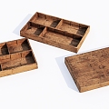 Modern Wooden Box Old Wooden Box 3d model