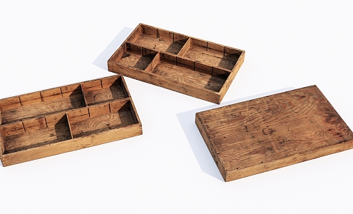 Modern Wooden Box Old Wooden Box 3d model