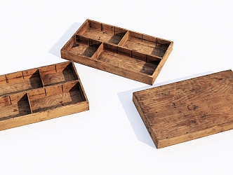 Modern Wooden Box Old Wooden Box 3d model