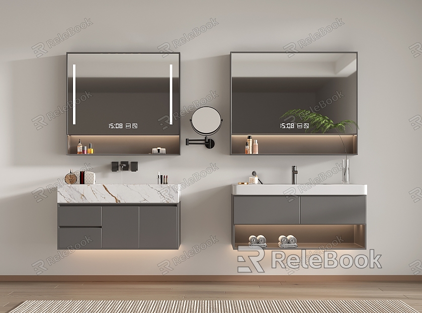 Wash table bathroom cabinet model