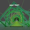 Modern Green Geometric Tunnel Arch Photo Spot With MAX TEXT