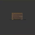 Vintage Wooden Trunk on Hessian Carpet with Worn Surface for Storage