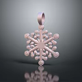 Stylish Rose Gold Snowflake Pendant with Intricate Design for Fashion Accessories