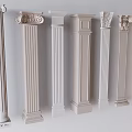 European Classical Roman Column Simple European Column European Carved Gypsum Column 3d model