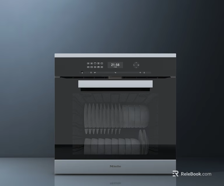 Modern Siemens Dishwasher With Glass Door And Interior Utensils In Kitchen Appliance Design 3d model 