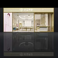 Elegant Luxury Jewelry Store Interior With Glass Display Cases And Chandelier Lighting