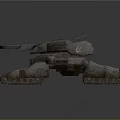 Heavy Duty Armored Military Vehicle With Tracks And Metallic Gray Exterior Design