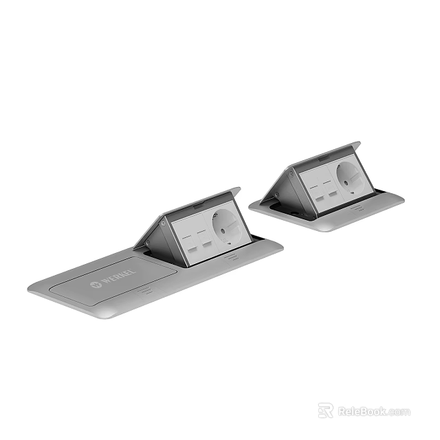 Two Gray TOZO Desktop Phone Stands With Ergonomic Design And Stable Base 3d model 
