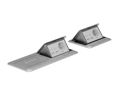 Two Gray TOZO Desktop Phone Stands With Ergonomic Design And Stable Base 3d model