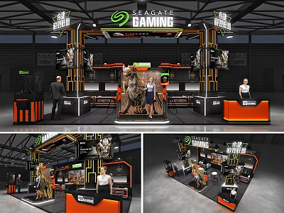 Industrial LOFT Exhibition Booth 3d model