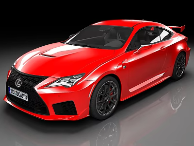 Red Lexus Sports Car With Sleek Aerodynamic Body And Black Alloy Wheels 3d model
