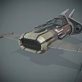 Advanced Interstellar Spaceship With Sleek Wings Cockpit And Thruster Design