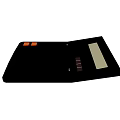 Tech Exhibition Hall Interactive Digital Display With Screen And Orange Control Buttons