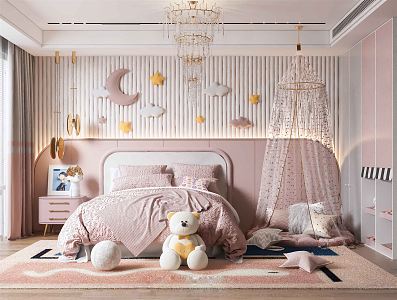 Modern Children's Room Daughter Room 3d model