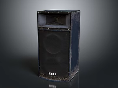 THINKL Black Vertical Audio Speaker With Mesh Front Panel And High Sound Quality 3d model
