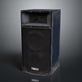 THINKL Black Vertical Audio Speaker With Mesh Front Panel And High Sound Quality 3d model
