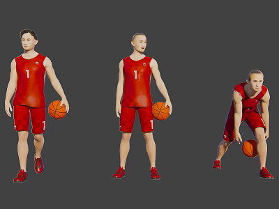 Modern Man Three Stance Player 3d model