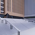 modern library building 3d model