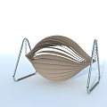 Modern Woven Swing Chair With Silver Metal Frame And Comfortable Seating Design