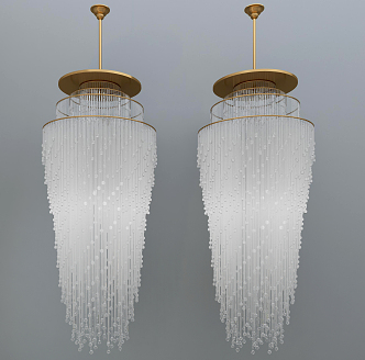 Light Luxury Crystal Chandelier Metal Chandelier 3d model