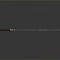 Traditional Sword With Red Handle Golden Decoration And Silver Blade On Smooth Surface Reflection