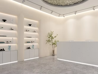 Decorative cabinet display cabinet front desk 3d model