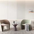Modern Casual Sofa Combination Single Sofa 3d model