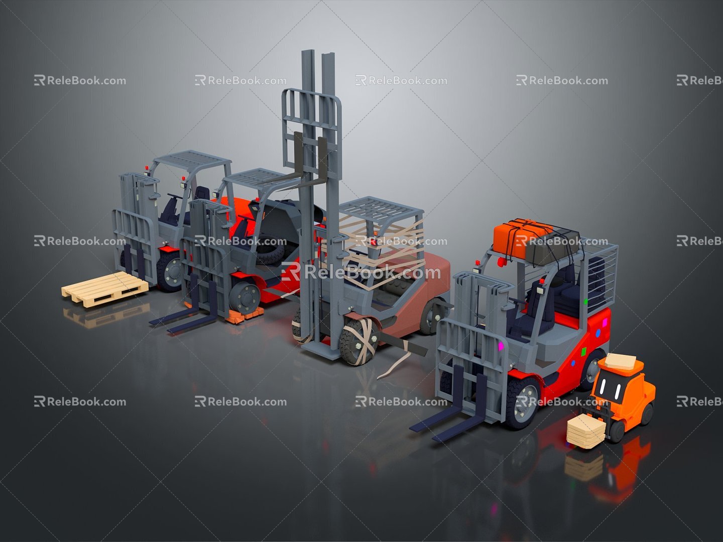 Modern Forklift Pallet Truck Pallet Truck Cargo Truck model