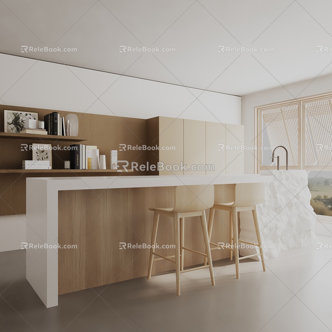 Modern dining table 3d model