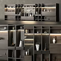 Open Wall Hanging Decorative Cabinet Bookcase 3d model