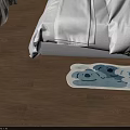 Cute Koala Pattern Shaped Rug In Light Blue And White For Living Room Wooden Floor