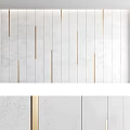 Modern Minimalist Background Wall With Gray Concrete Panels And Vertical Black Lines