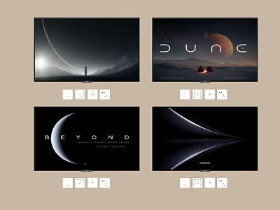 Ultra Slim Smart Television with 4K Display and Diverse Movie Content Screens 3d model