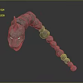 stone snake cobra venomous snake python reptile cold-blooded animal reptile 3d model