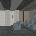 modern video room 3d model
