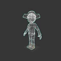 3D Stylized Game and Movie Character With Brown Hat Brown Jacket and Yellow Shirt