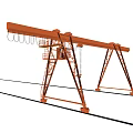 Yellow Rail Mounted Gantry Crane With Double Girder For Heavy Duty Industrial Lifting