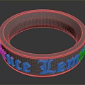 Elegant Polished Metal Decorative Band With Engraved Police Lewis Letters