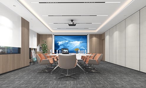 Modern Meeting Room Meeting Table and Chair 3d model