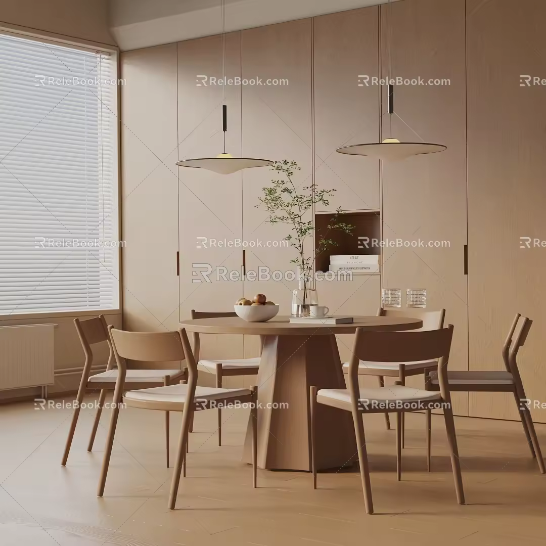 Modern table combination 3d model