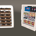 White Compact Refrigerators With Wine Bottle Racks And Beverage Can Storage 3d model