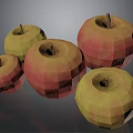 Shiny Red and Yellow Apples Arranged on Black Surface with Vibrant Hues
