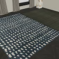 Modern Square Carpet Combo 3d model