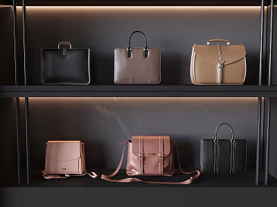 Women's Bag Handbag Shoulder Bag Satchel Briefcase 3d model
