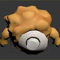 Playful Game Movie Character With Yellow Body Orange Hair White Hat And Black Sunglasses